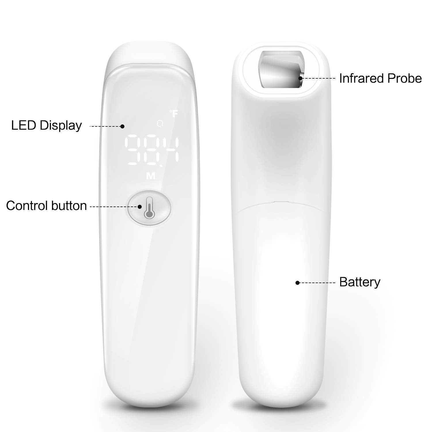 Infrared Thermometer for Adults,  Digital Touchless Forehead Thermometer for Fever, Baby Thermometer with Fever Indicator,°C/°F Switchable