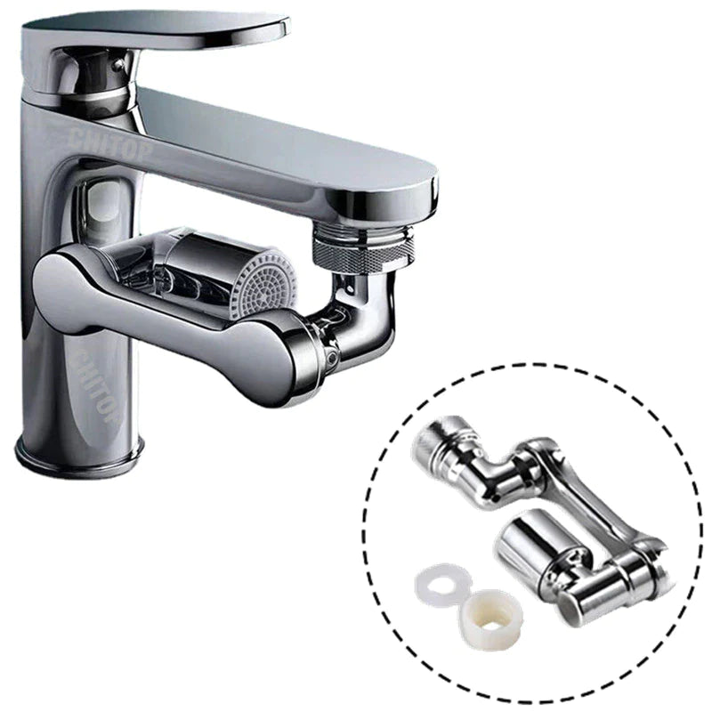 1080° Universal Rotation Faucet Sprayer Head Dual Effluent Washbasin Kitchen Robot Arm Extension Faucets Aerator Bubbler Nozzle